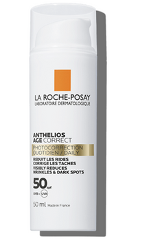 Frasco de produto Anthelios Age Correct La Roche Posay