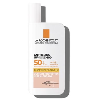 Frasco de protetor solar Anthelios UVmune 400 50+ da La Roche Posay