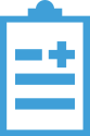 Icon azul de um prancheta médica