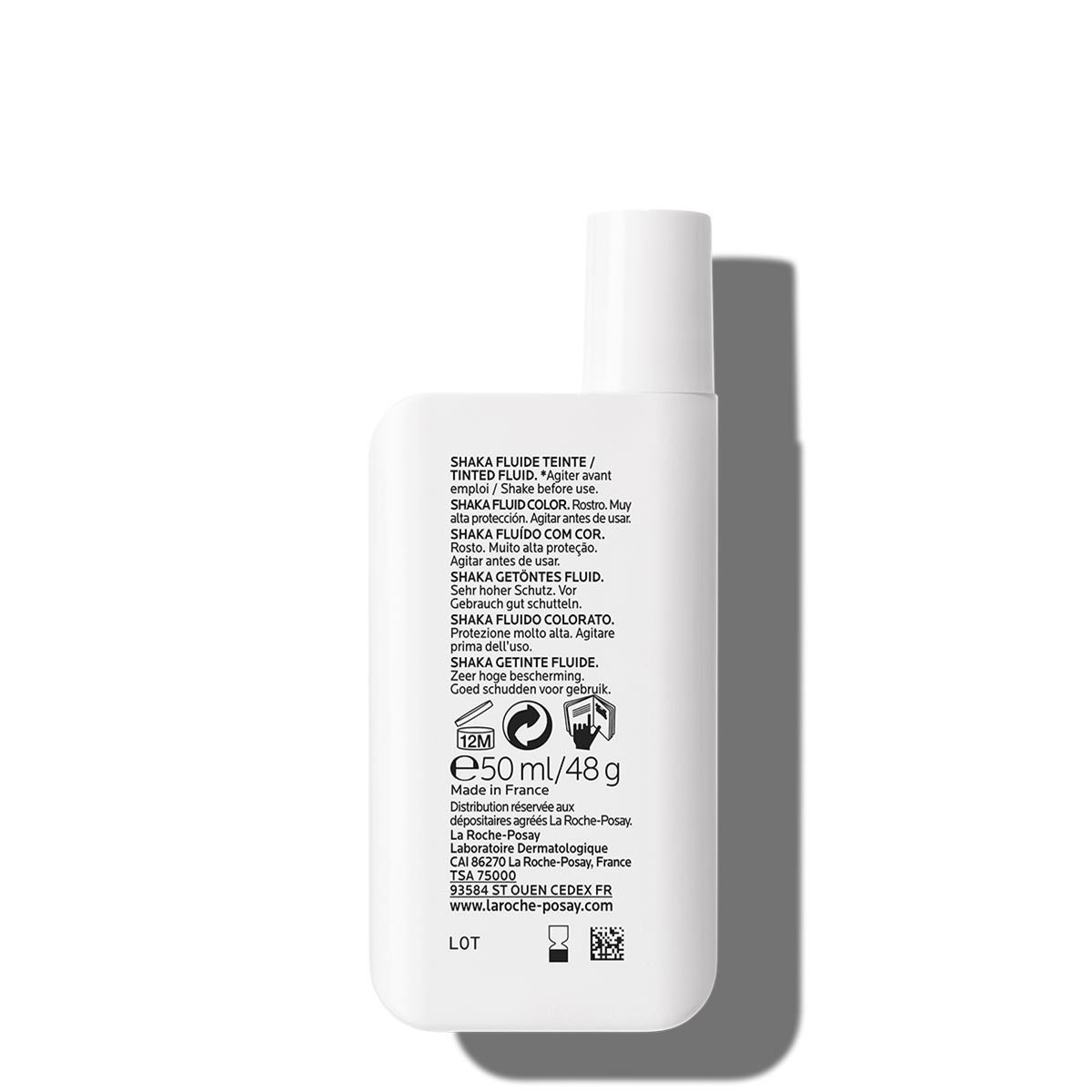 Protetor Solar com cor Anthelios Shaka Fluid Tinted Spf50 rótulo