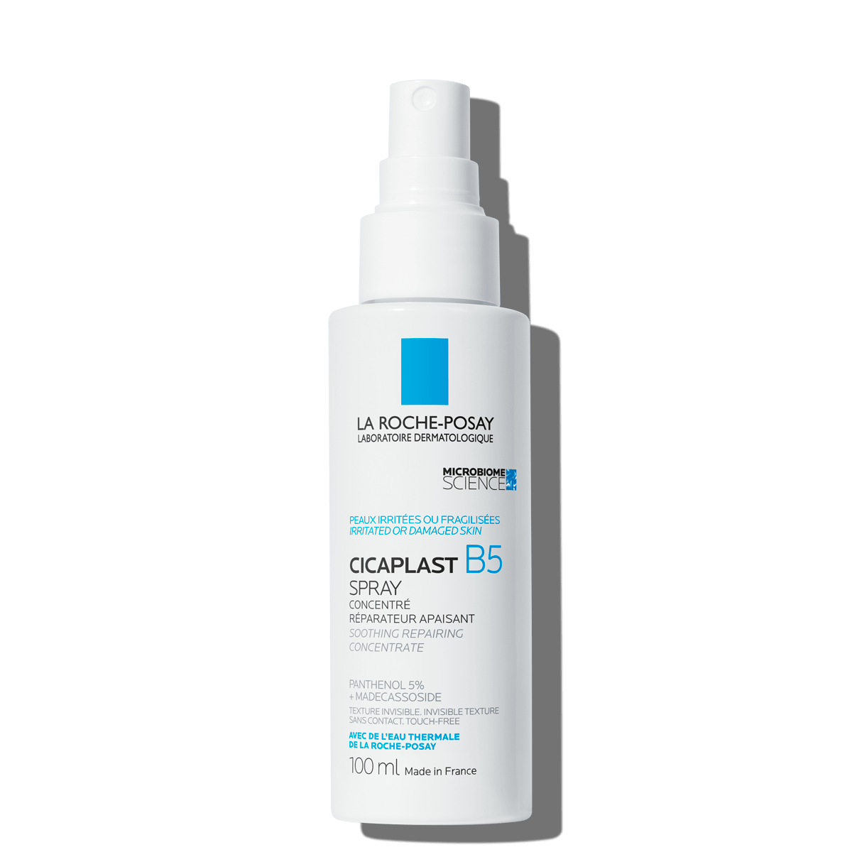 Cicaplast Spray B5, spray reparador para adultos e crianças que ajuda a reparar e acalmar a pele irritada ou fragilizada.