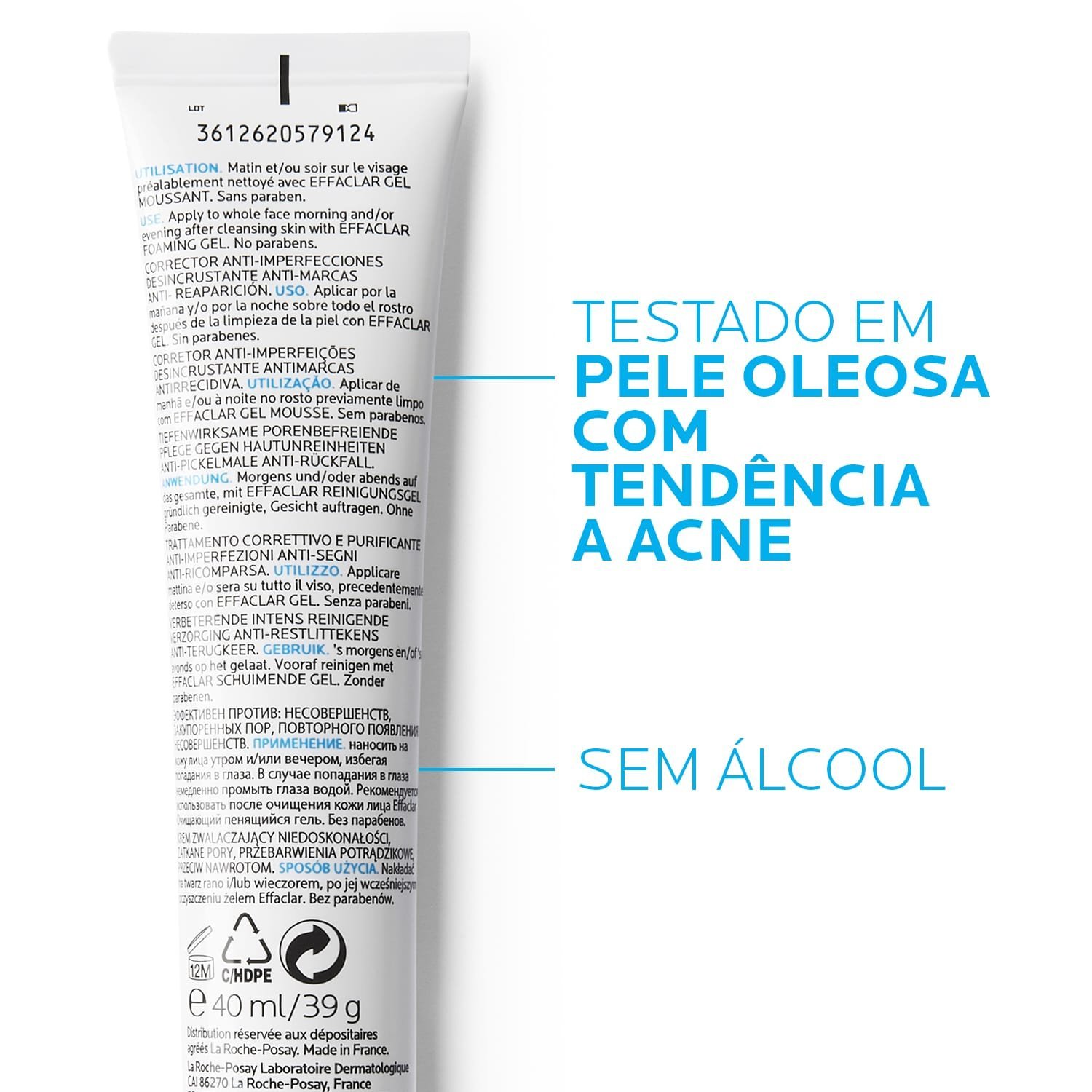 La Roche Posay ProductPage Acne Effaclar Duo 40ml 3337875598071 Zoom B