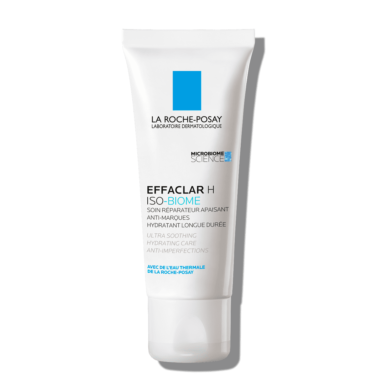 Produto La Roche-Posay Effaclar H Iso Biome em fundo cinzento