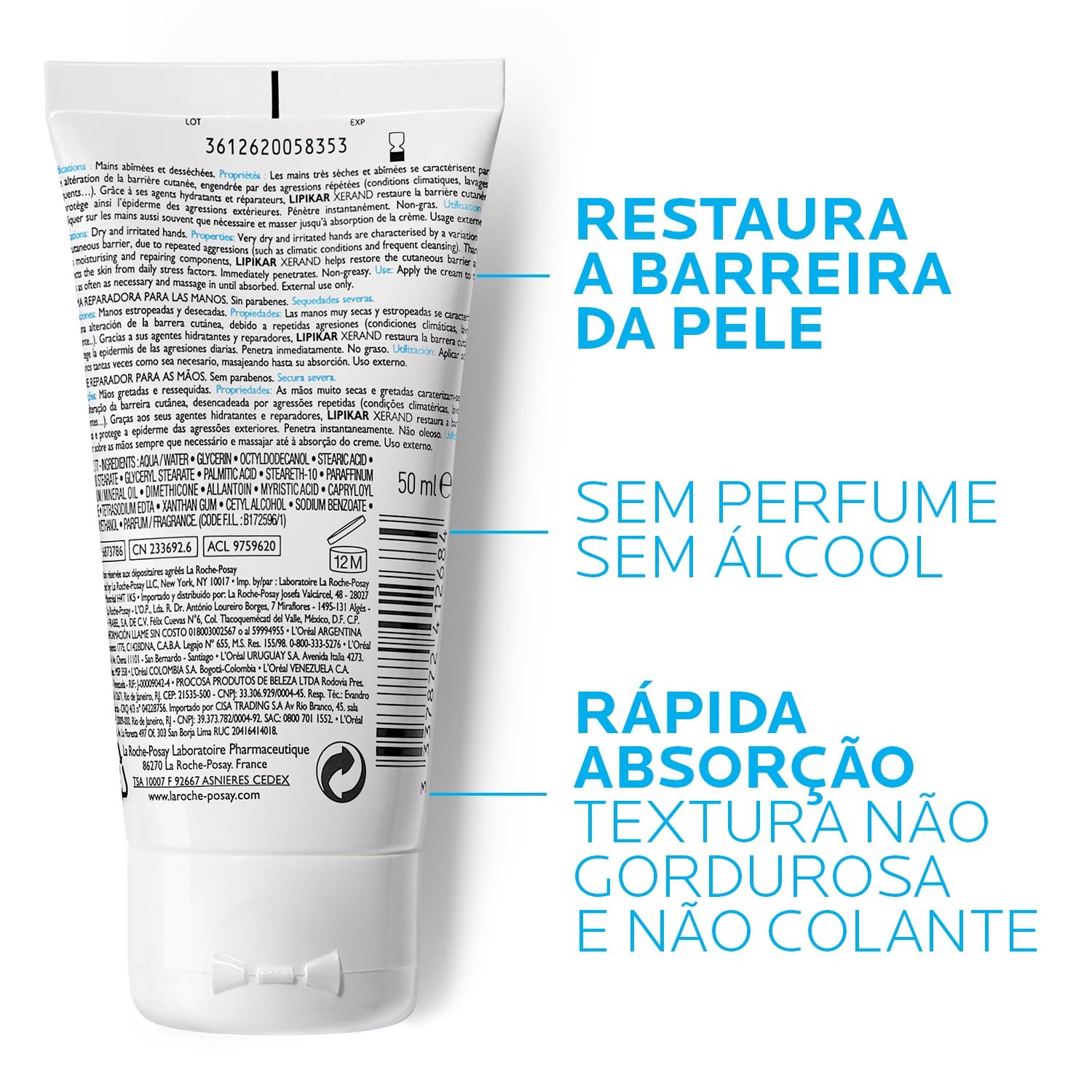 La Roche Posay ProductPage Eczema Lipikar Xerand 50ml 3337872412684 Zo