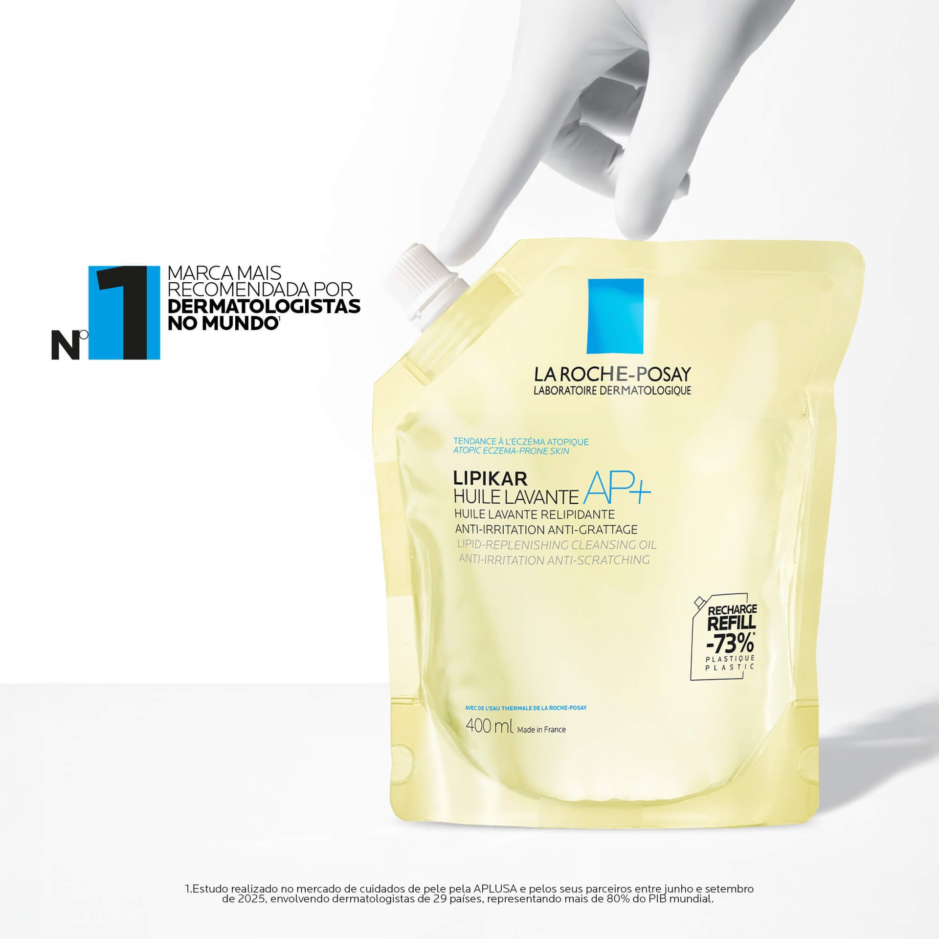 recarga de óleo lavante lipikar syndet ap+ pele atópica
