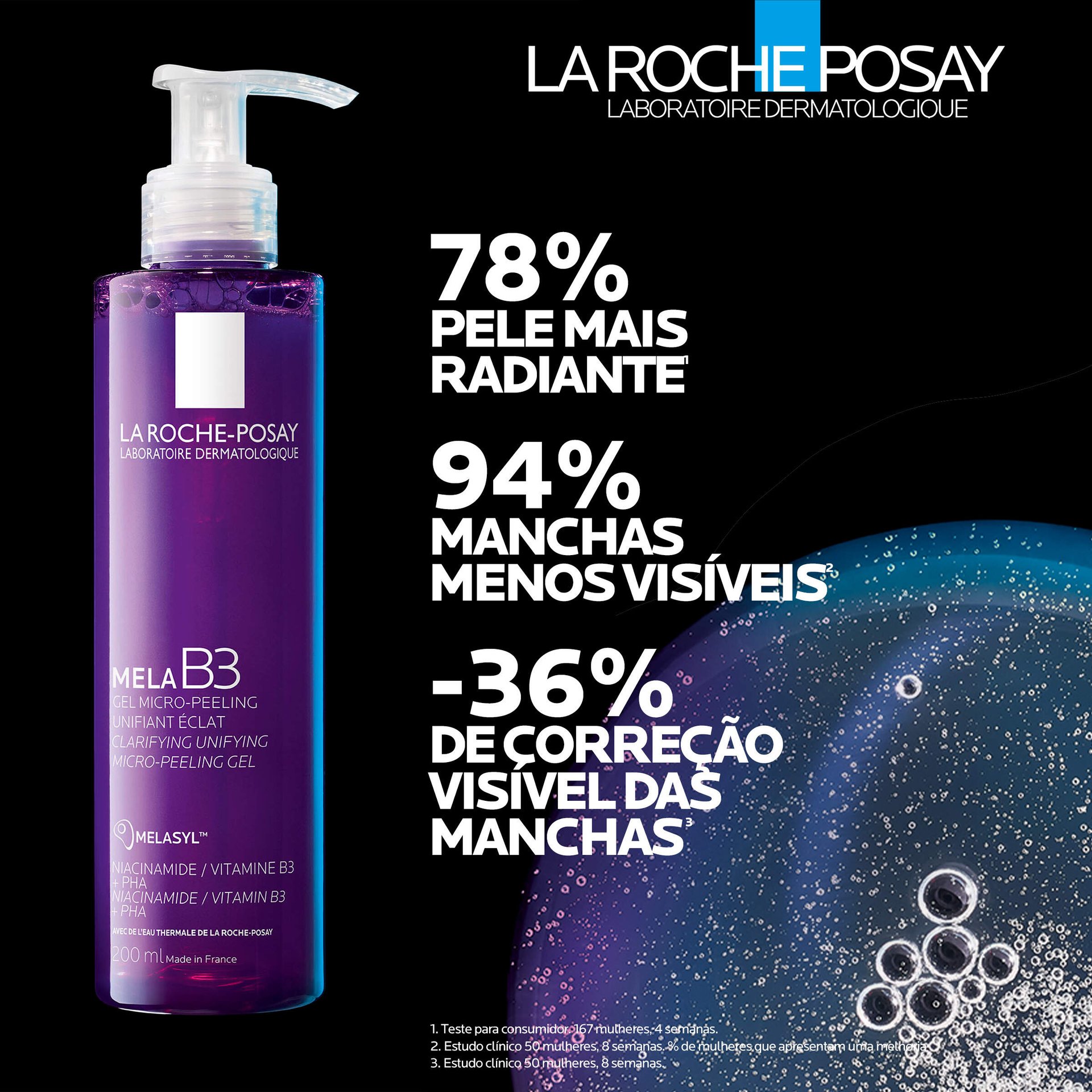 MELA B3 Gel de Limpieza de Rosto Esfoliante Antimanchas