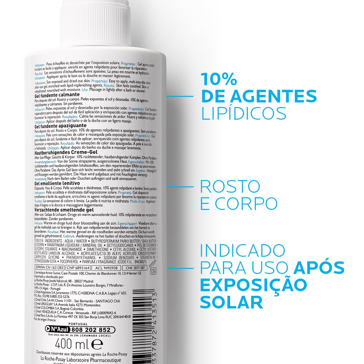 la roche posay melt in gel e retail back