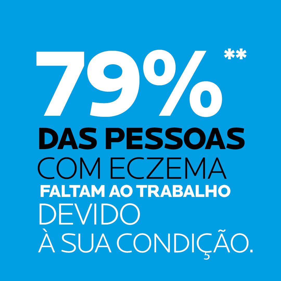 79% das pessoas com eczema faltam ao trabalho devido a sua condição